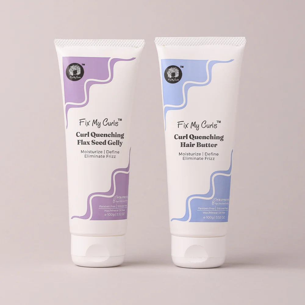 Fix My Curls Moisture Styling Duo: Quenching Hair Butter & Quenching Flax Seed Gelly