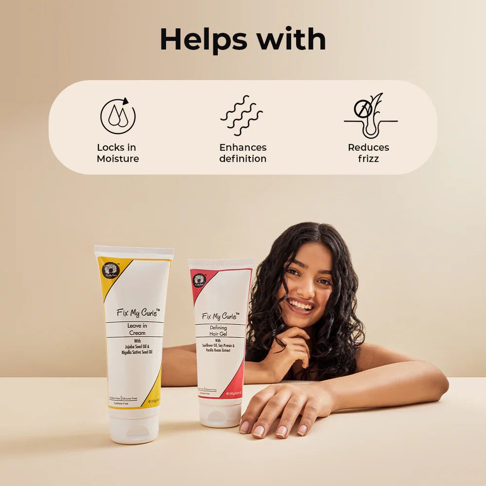 Fix My Curls Protein Duo: Leave-In Cream & Defining Gel