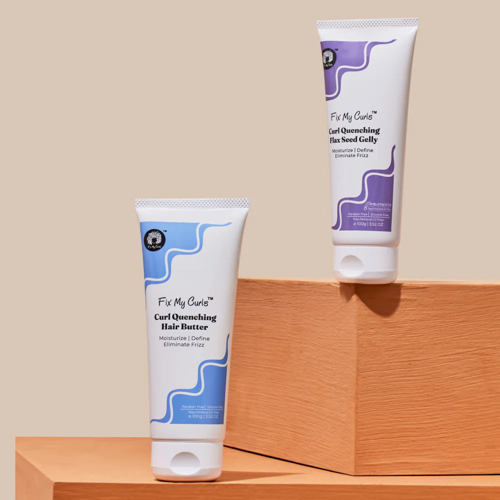 Fix My Curls Moisture Styling Duo: Quenching Hair Butter & Quenching Flax Seed Gelly