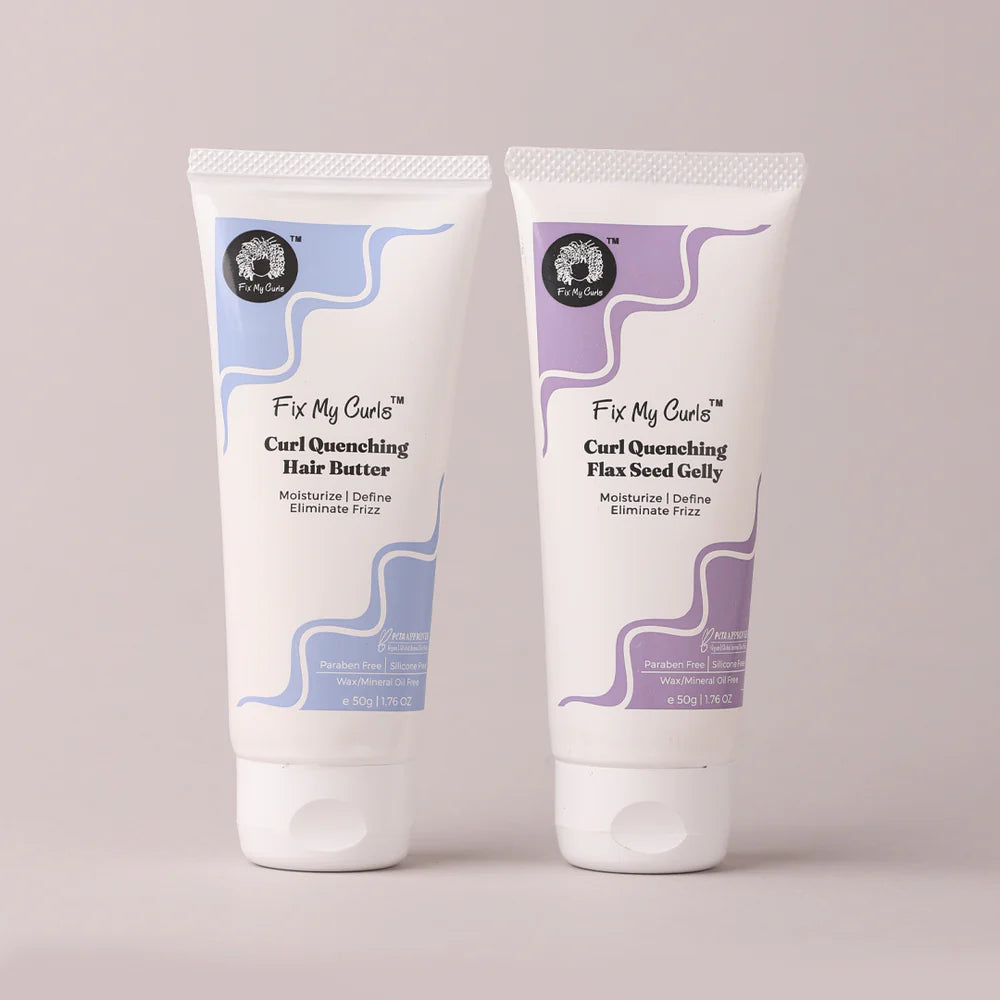 Fix My Curls Moisture Styling Duo: Quenching Hair Butter & Quenching Flax Seed Gelly