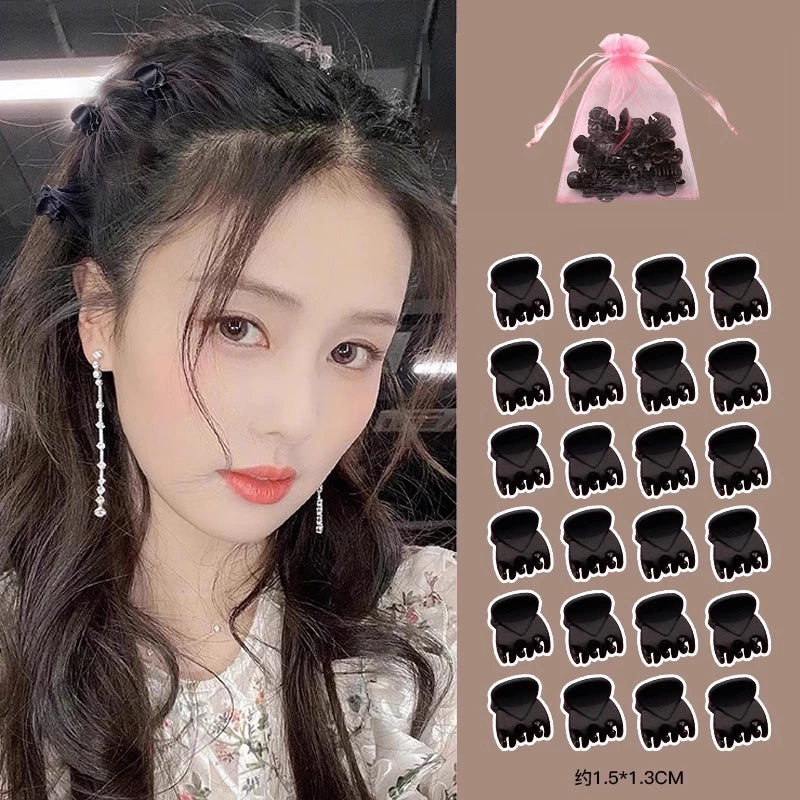 24pcs Black Hair Clips – Effortless Elegance for Every Look!