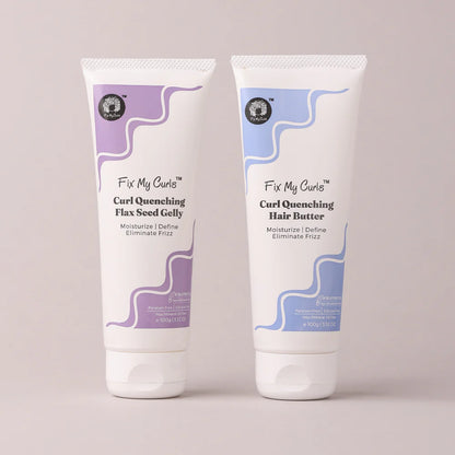 Fix My Curls Moisture Styling Duo: Quenching Hair Butter & Quenching Flax Seed Gelly