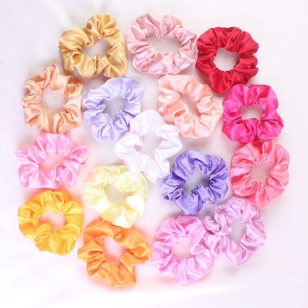 Luxurious Satin Silk Scrunchies: Gentle Care for Your Hair - Size M